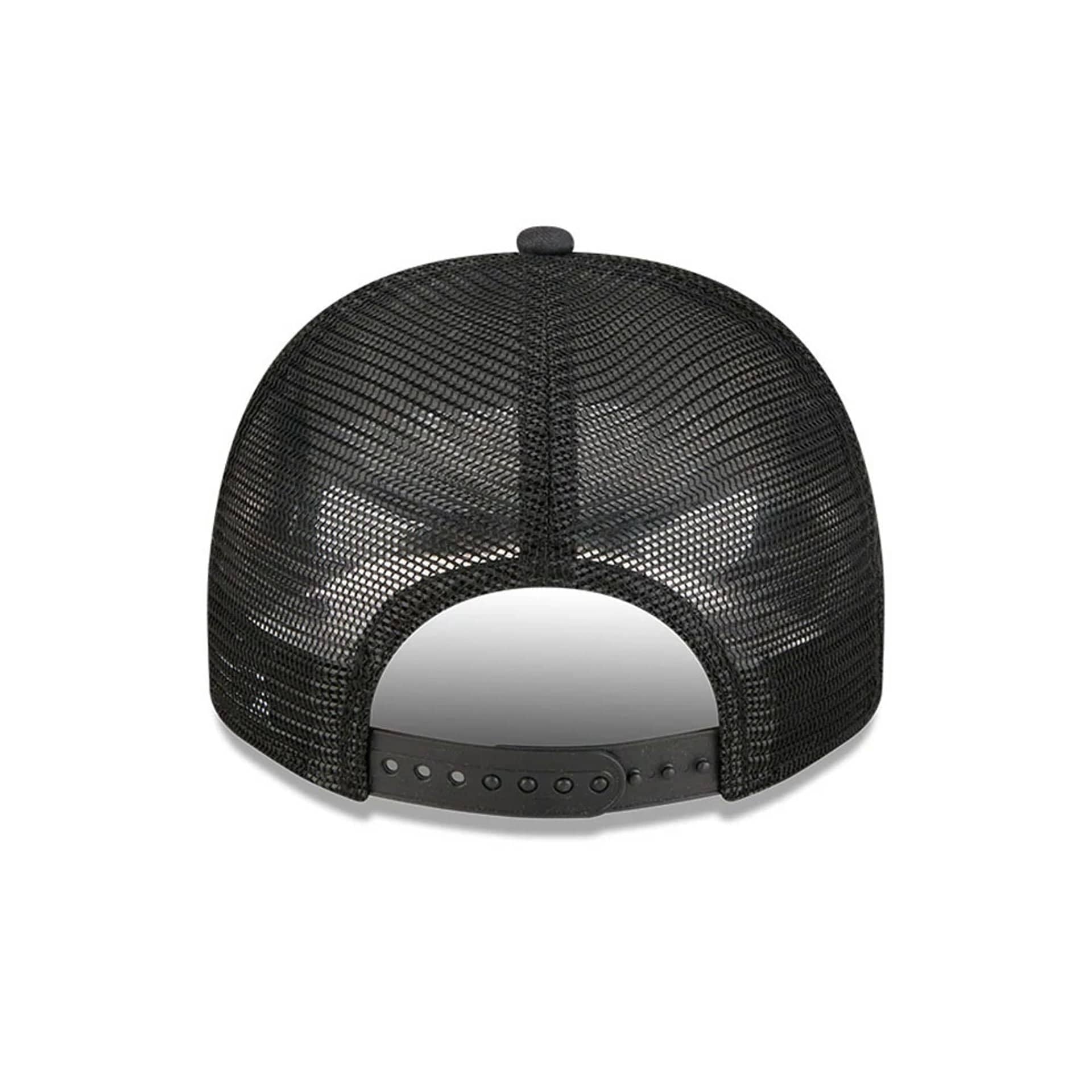 Anaheim Ducks NHL Washed Black 9FIFTY A-Frame Trucker Adjustable Cap - Image 7