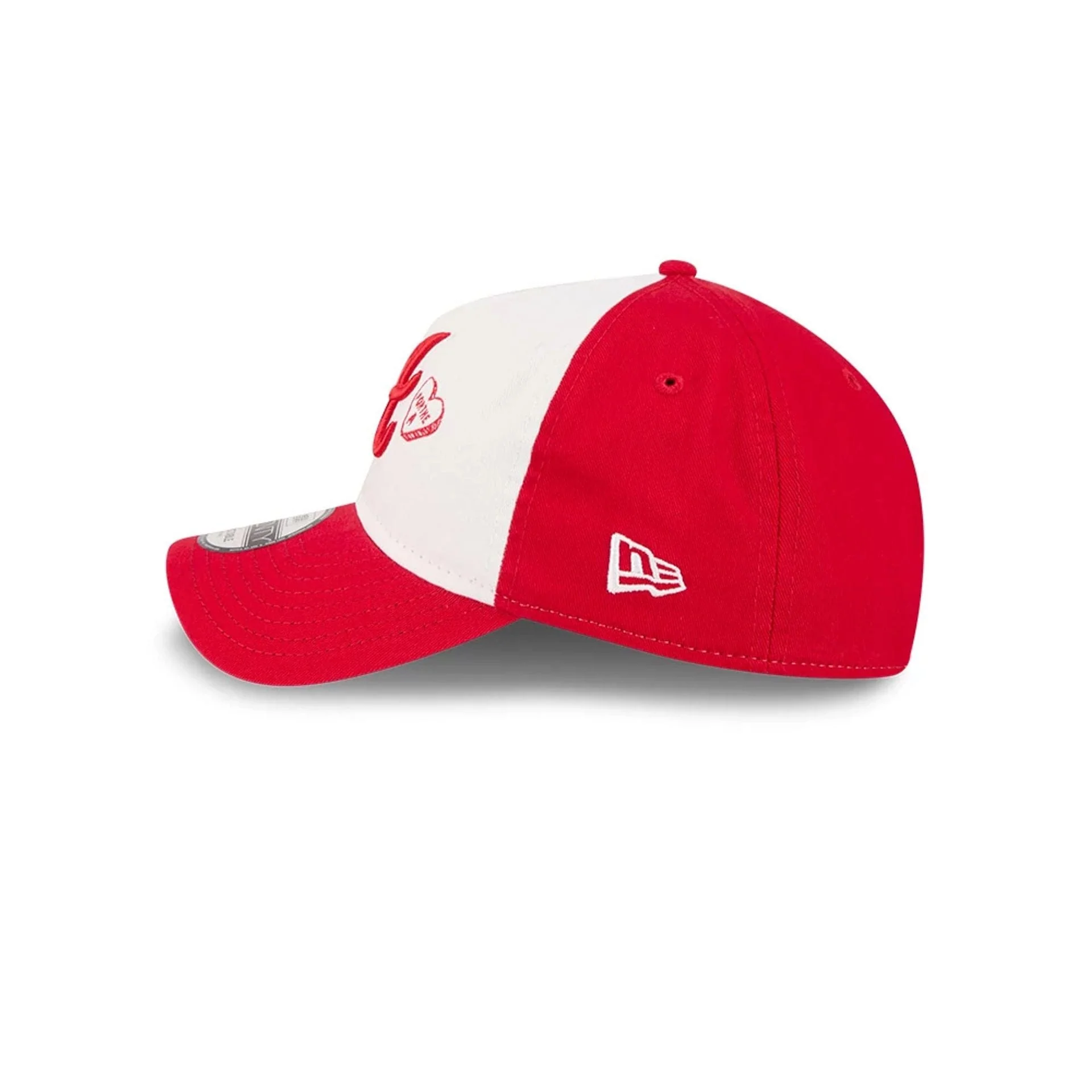 Atlanta Braves MLB Conversation Hearts Red 9TWENTY A-Frame Adjustable Cap - Image 5