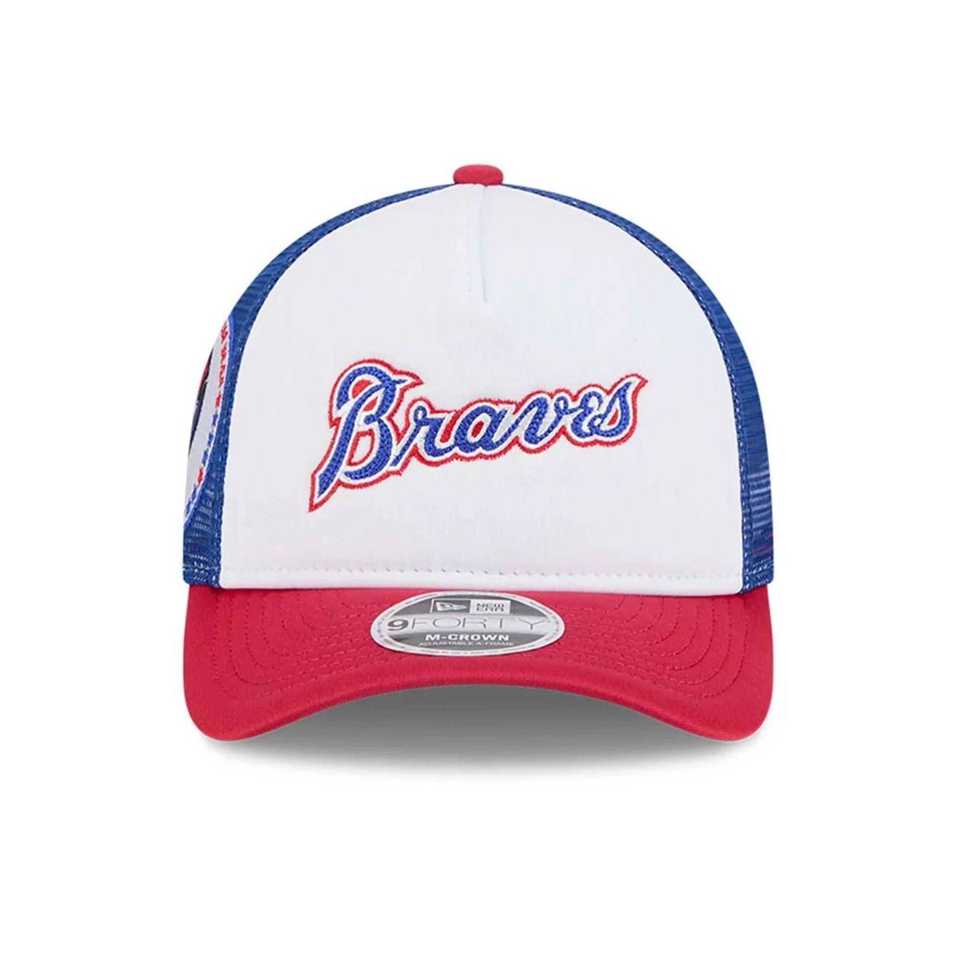 Atlanta Braves MLB Summer Derby White 9FORTY M-Crown A-Frame Adjustable Cap - Image 3