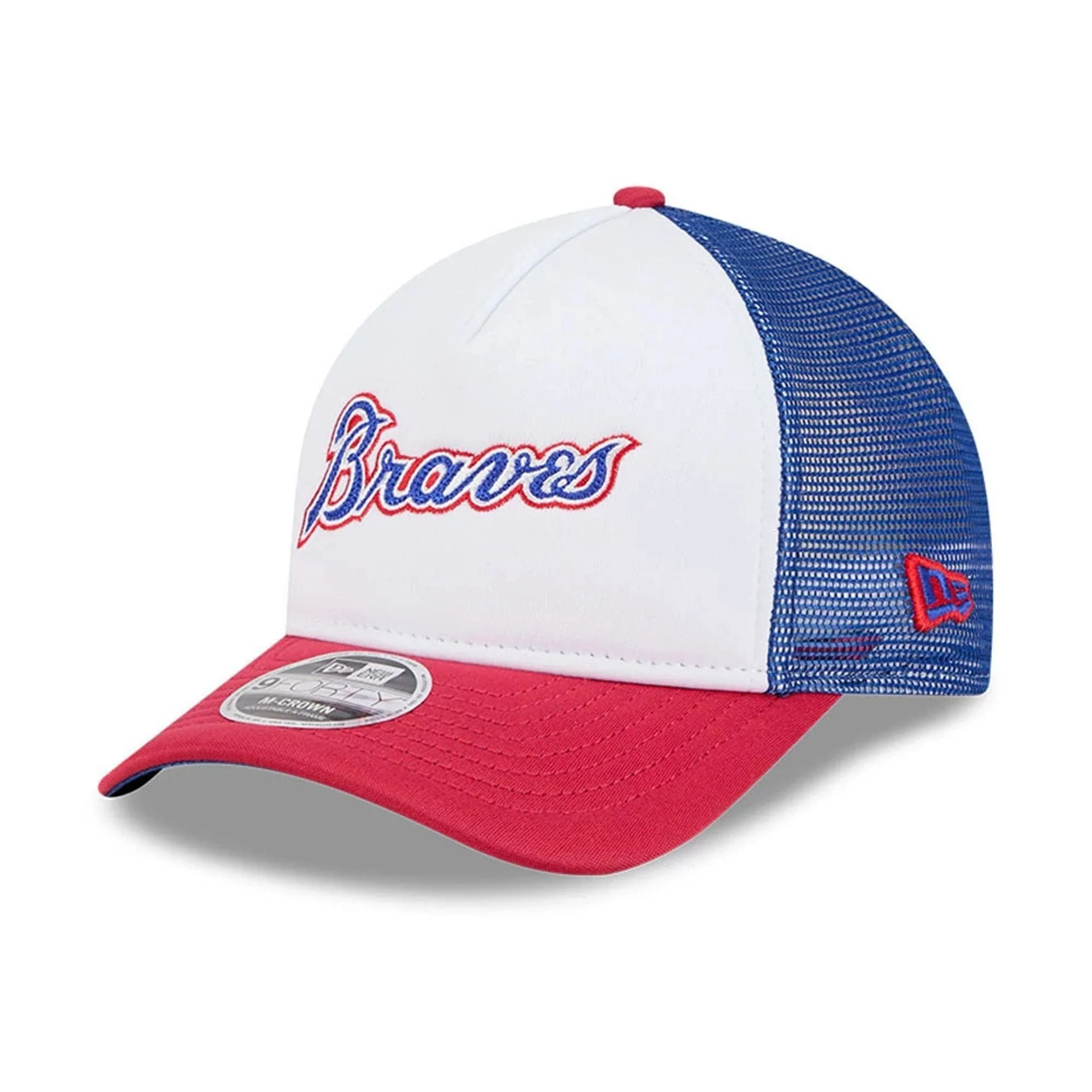Atlanta Braves MLB Summer Derby White 9FORTY M-Crown A-Frame Adjustable Cap - Image 4