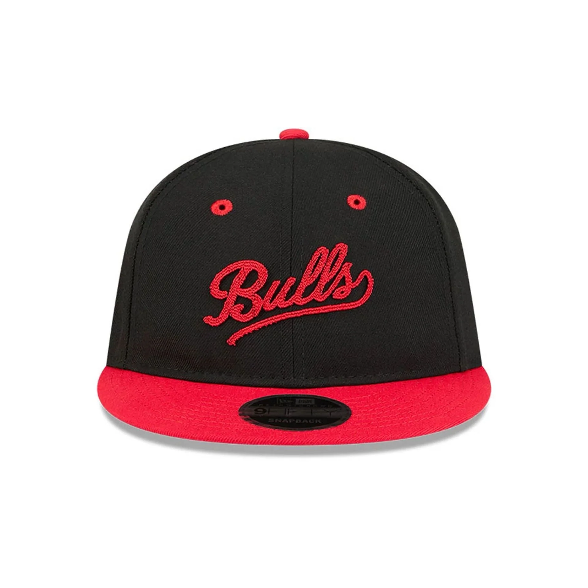 Chicago Bulls NBA Chainstitch Script Black Retro Crown 9FIFTY Adjustable Cap - Image 3