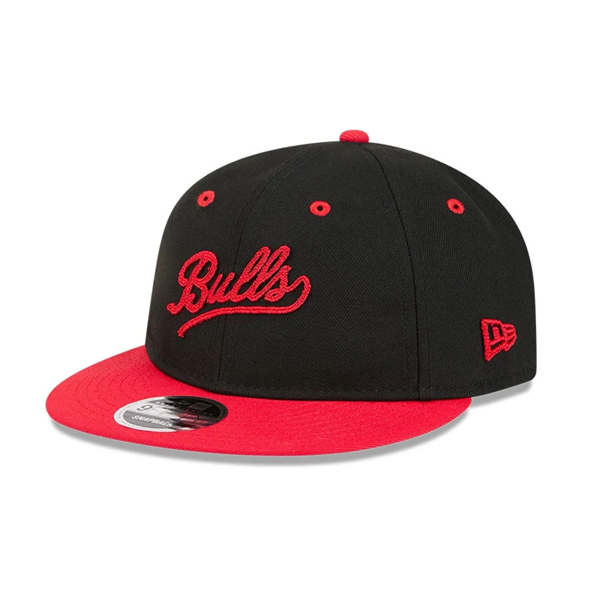 Chicago Bulls NBA Chainstitch Script Black Retro Crown 9FIFTY Adjustable Cap - Image 4