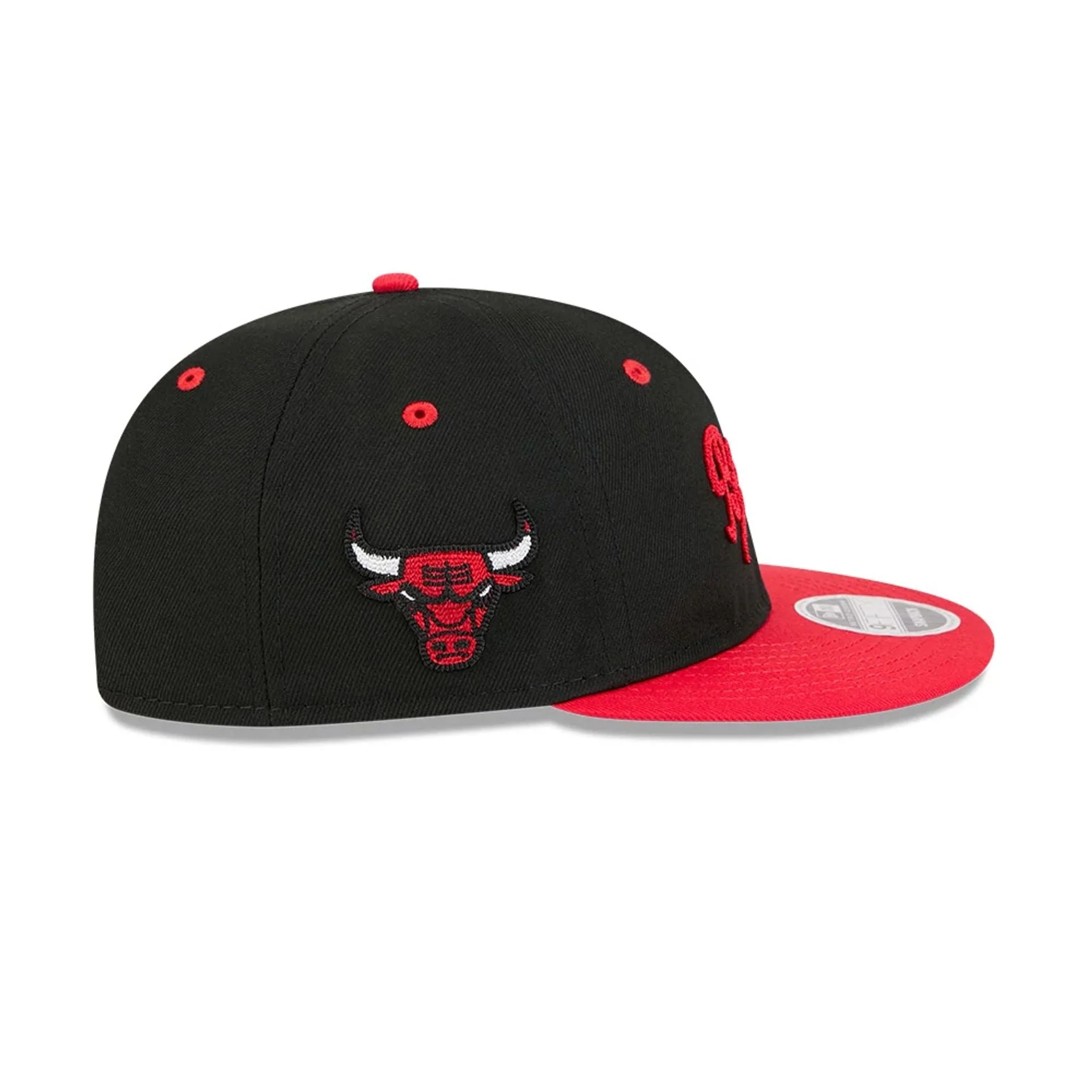Chicago Bulls NBA Chainstitch Script Black Retro Crown 9FIFTY Adjustable Cap - Image 5