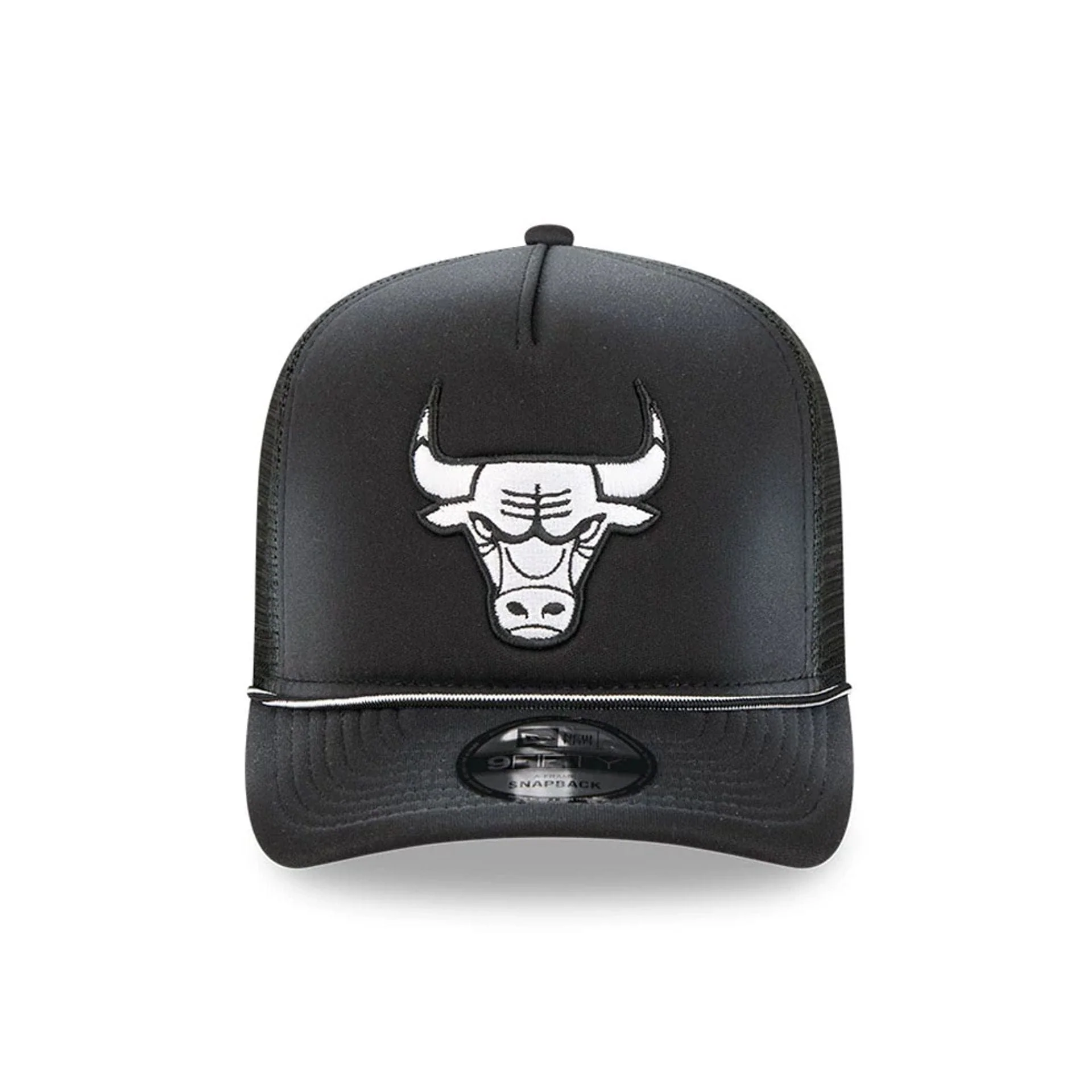 Chicago Bulls NBA Washed Black 9FIFTY A-Frame Trucker Adjustable Cap - Image 3