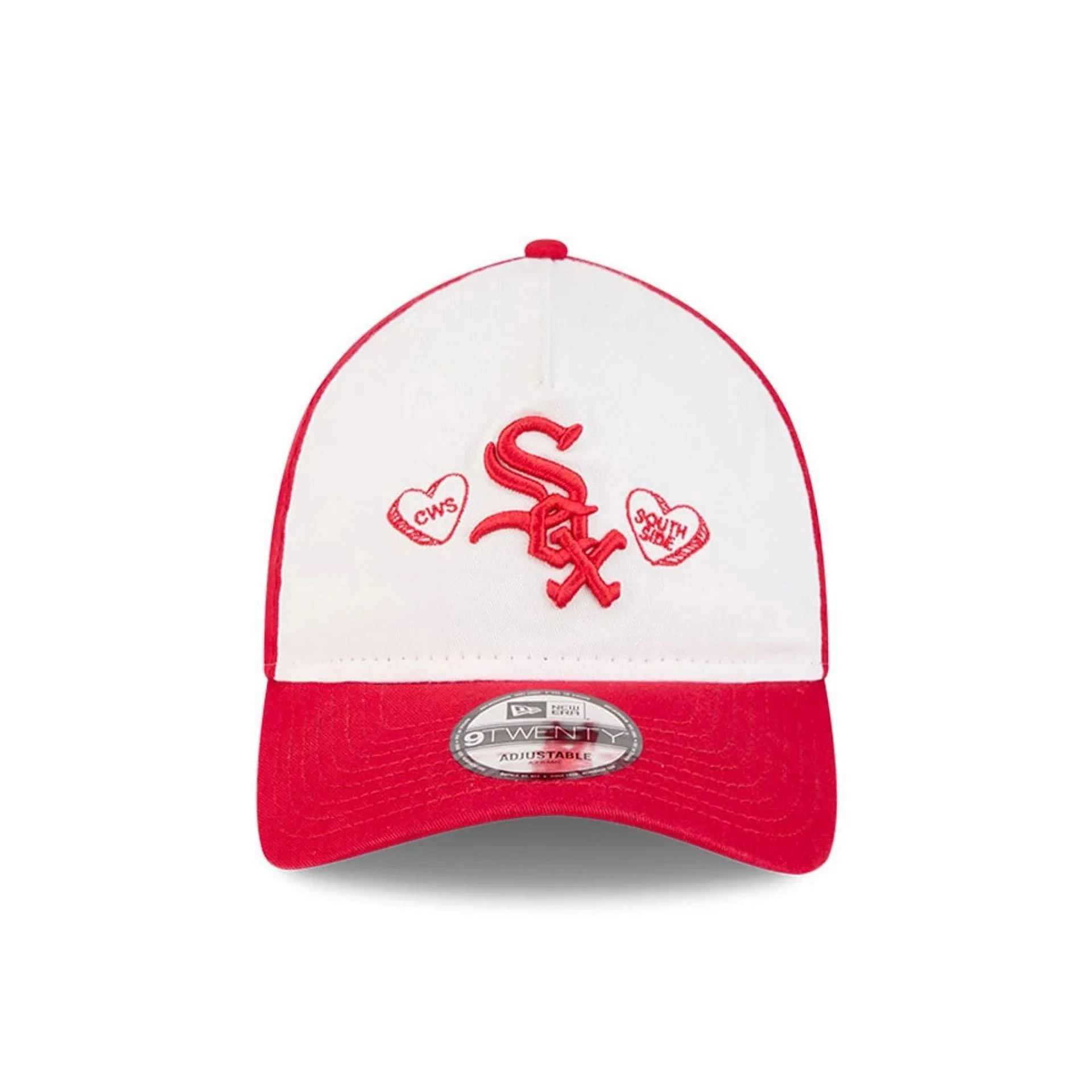 Chicago White Sox MLB Conversation Hearts Red 9TWENTY A-Frame Adjustable Cap - Image 3