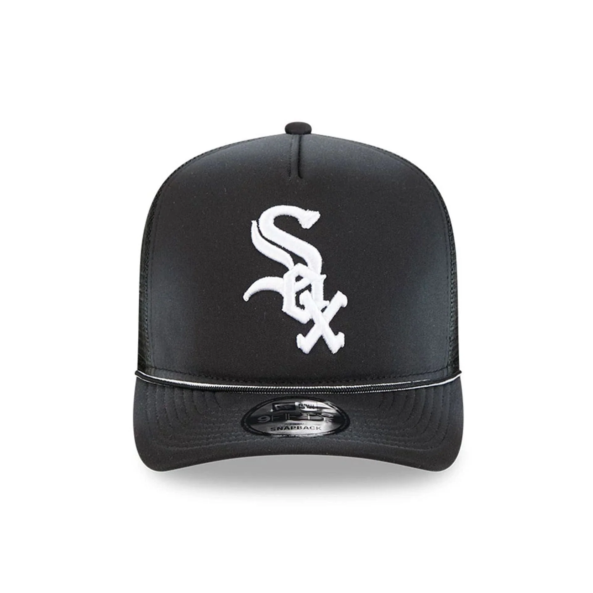 Chicago White Sox MLB Washed Black 9FIFTY A-Frame Trucker Adjustable Cap - Image 3