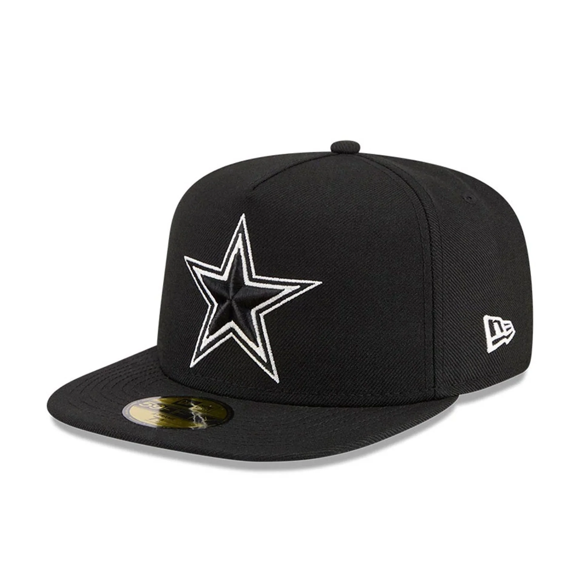 Dallas Cowboys NFL Chiseled Embroidery Black 59FIFTY A-Frame Fitted Cap - Image 5