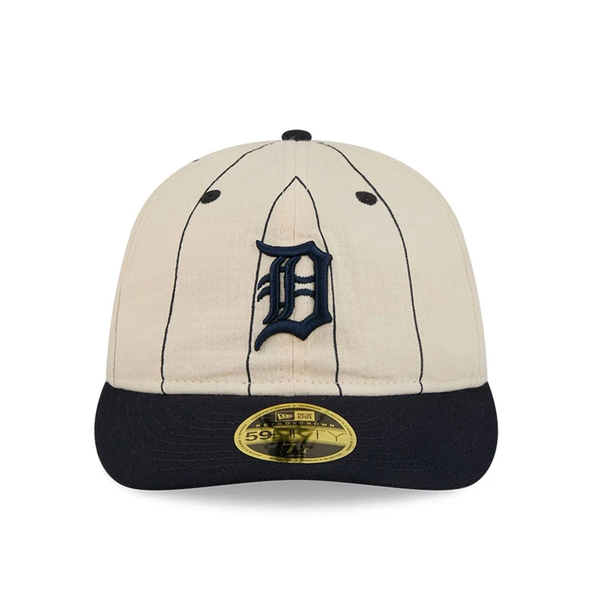 Detroit Tigers MLB Linen Navy Retro Crown 59FIFTY Fitted Cap - Image 3