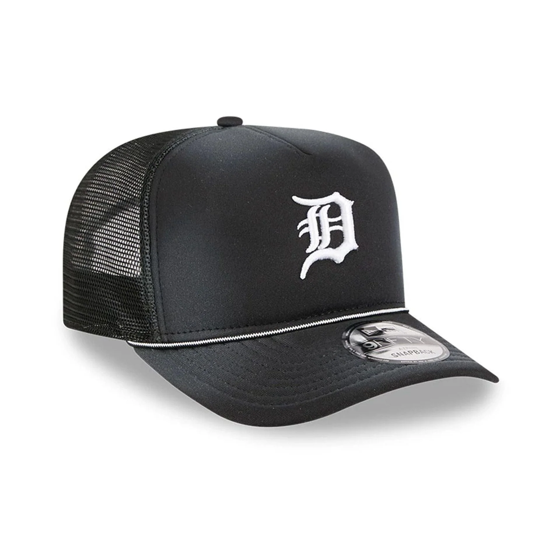Detroit Tigers MLB Washed Black 9FIFTY A-Frame Trucker Adjustable Cap - Image 4