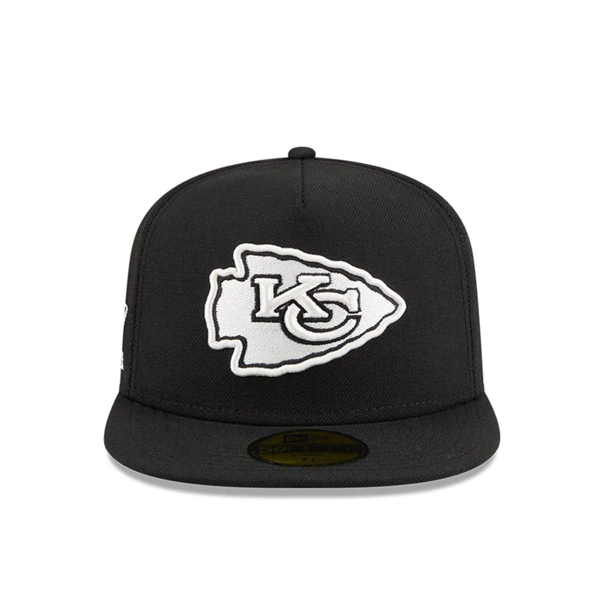 Kansas City Chiefs NFL Chiseled Embroidery Black 59FIFTY A-Frame Fitted Cap - Image 4