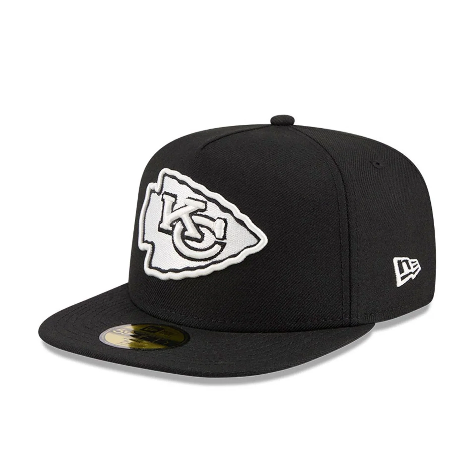 Kansas City Chiefs NFL Chiseled Embroidery Black 59FIFTY A-Frame Fitted Cap - Image 5