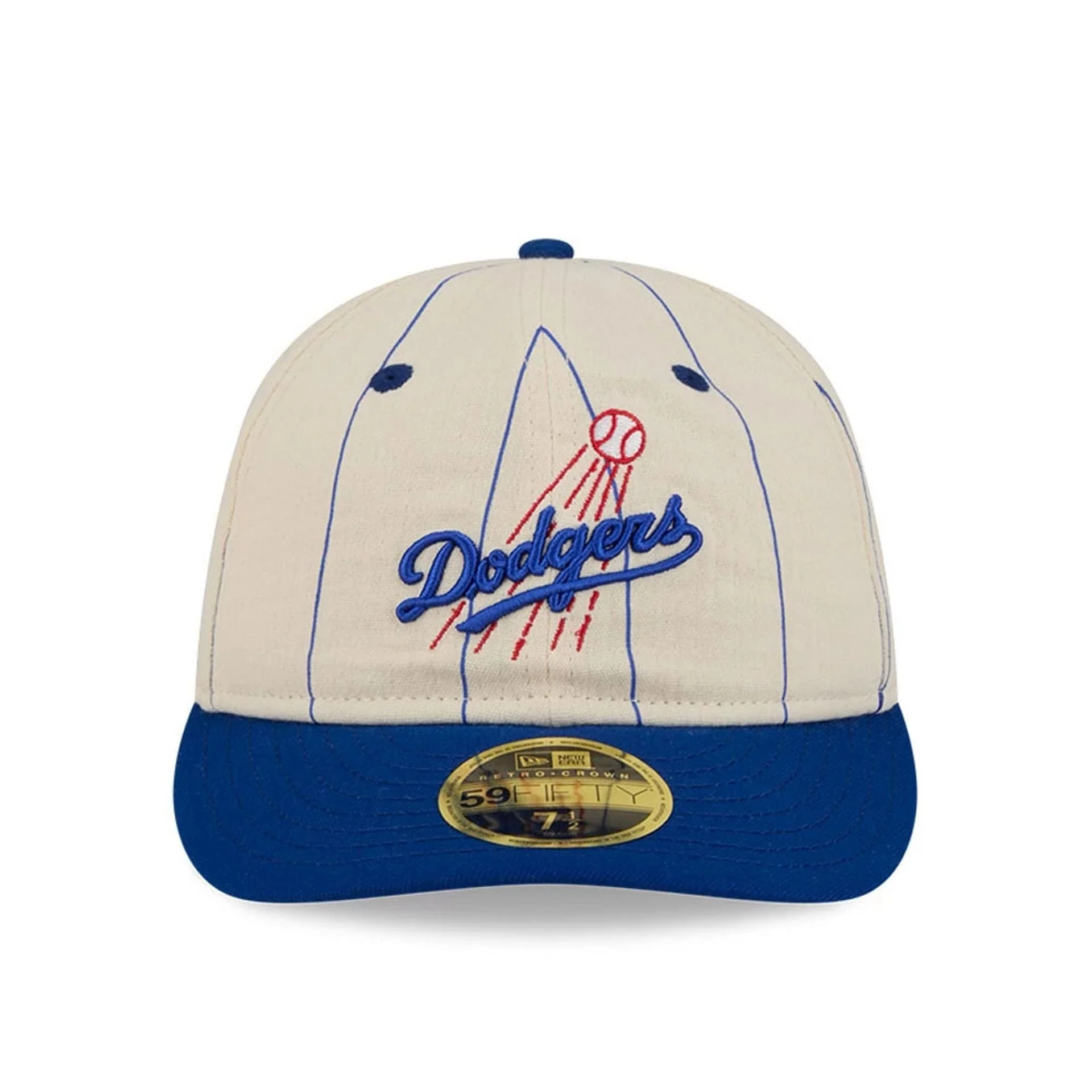 LA Dodgers MLB Linen Black Retro Crown 59FIFTY Fitted Cap - Image 3