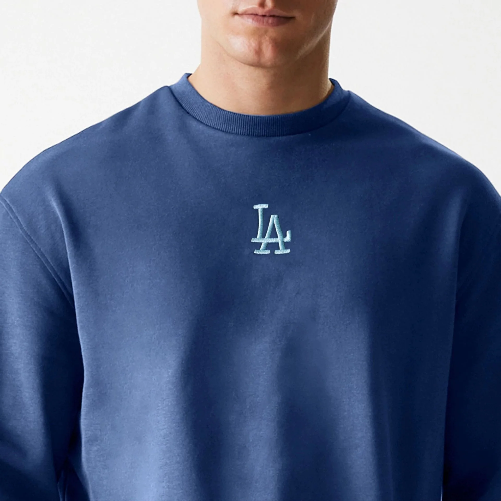 LA Dodgers MLB Midi League Essential Dark Blue Oversized Crew Neck Sweater - Image 3