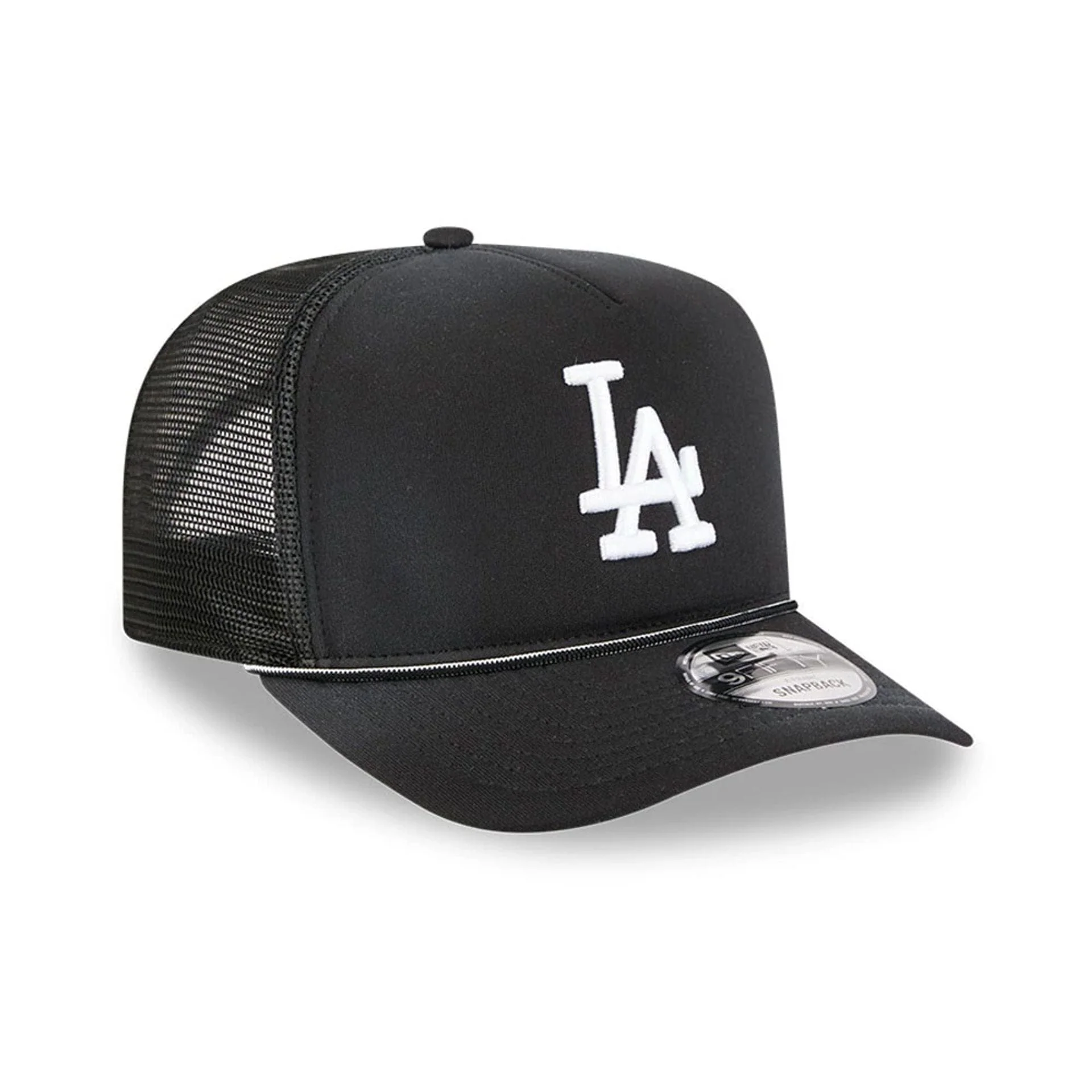 LA Dodgers MLB Washed Black 9FIFTY A-Frame Trucker Adjustable Cap - Image 4