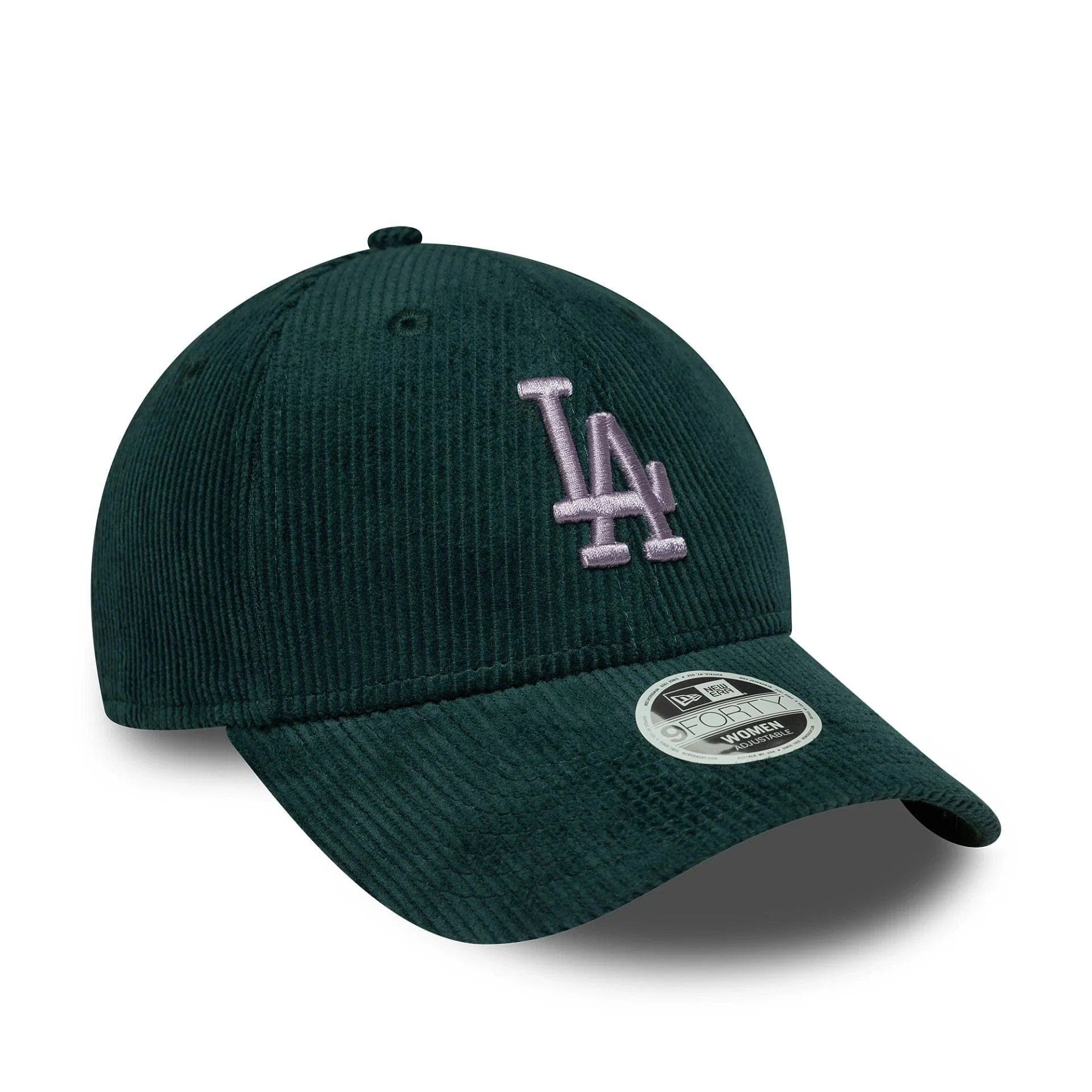 LA Dodgers Womens MLB Cord Dark Green 9FORTY Adjustable Cap - Image 3