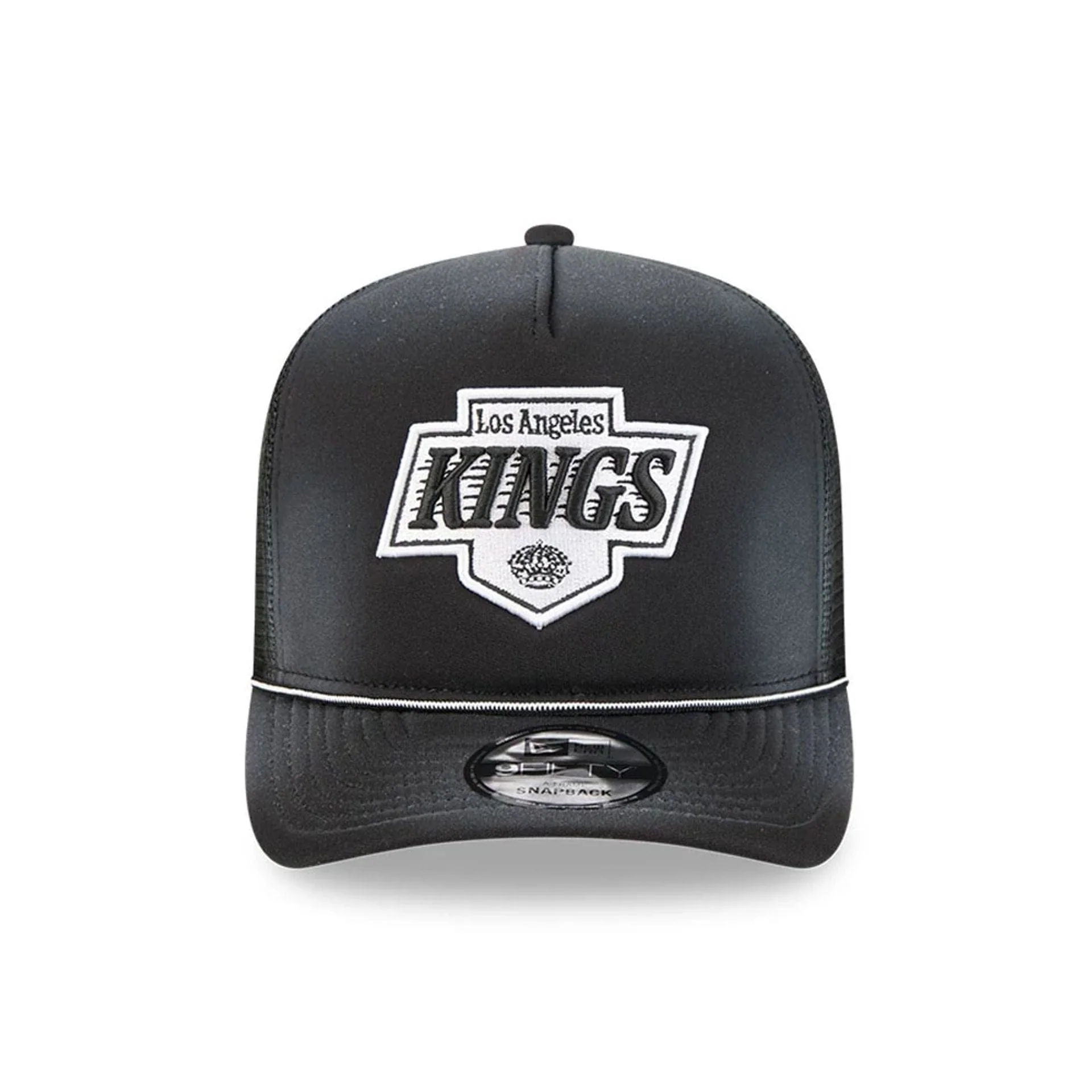 LA Kings NHL Washed Black 9FIFTY A-Frame Trucker Adjustable Cap - Image 3