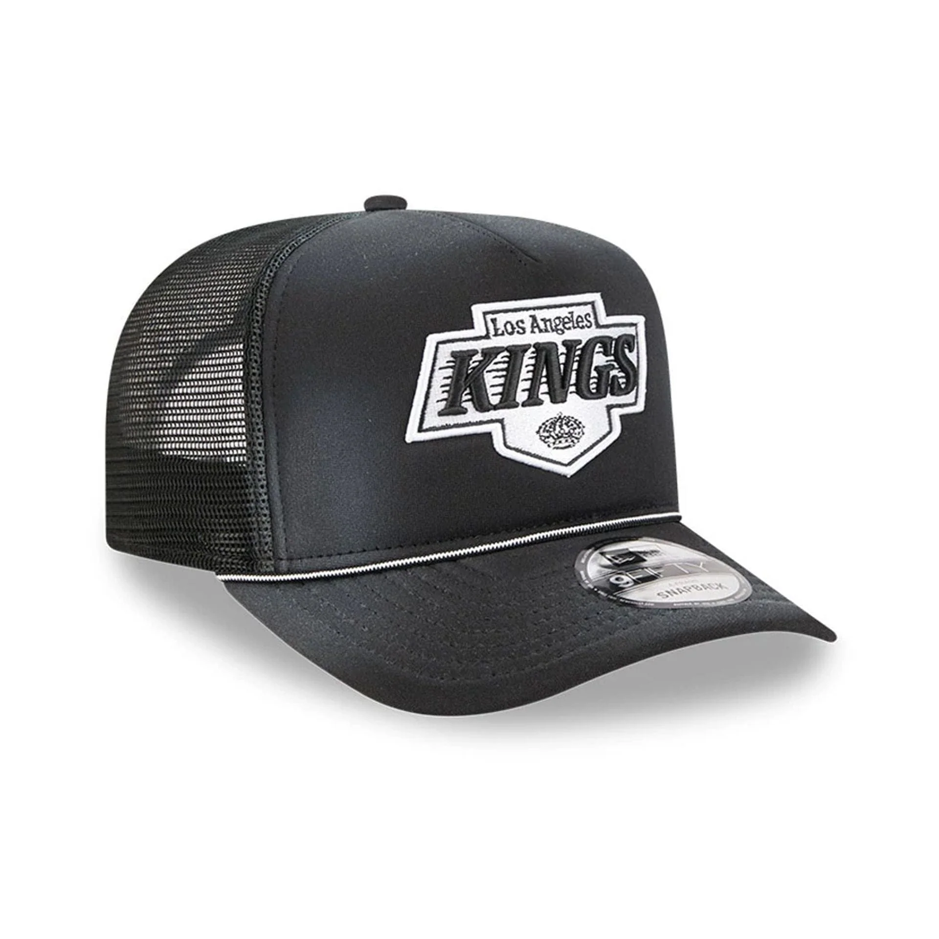 LA Kings NHL Washed Black 9FIFTY A-Frame Trucker Adjustable Cap - Image 4