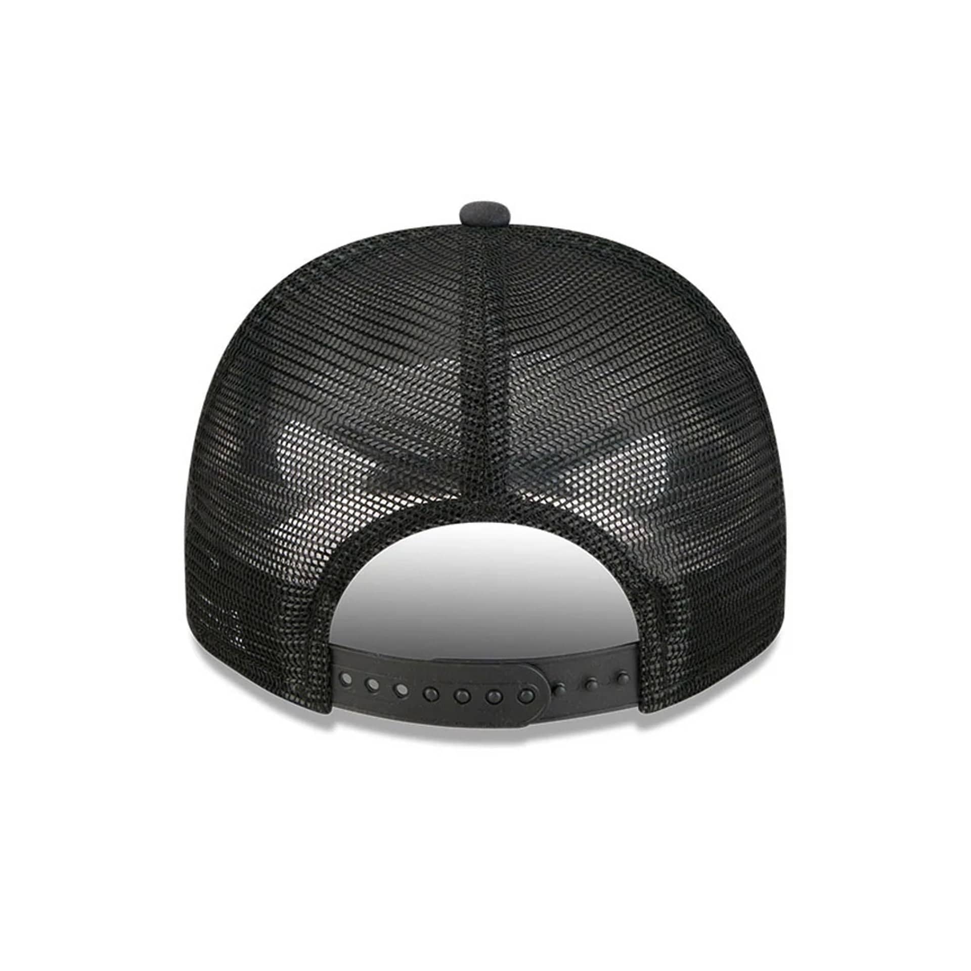 LA Lakers NBA Washed Black 9FIFTY A-Frame Trucker Adjustable Cap - Image 7