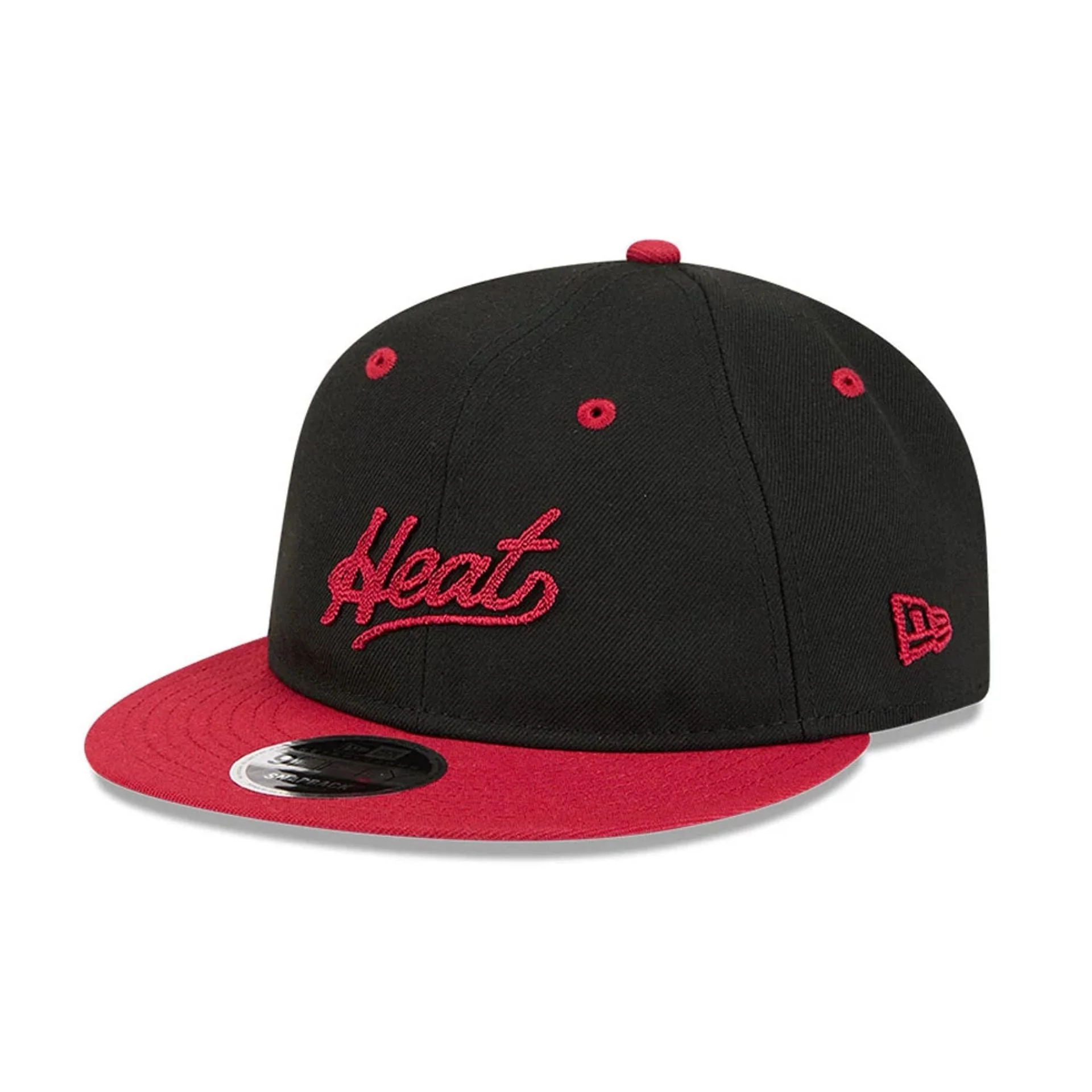 Miami Heat NBA Chainstitch Script Black Retro Crown 9FIFTY Adjustable Cap - Image 4