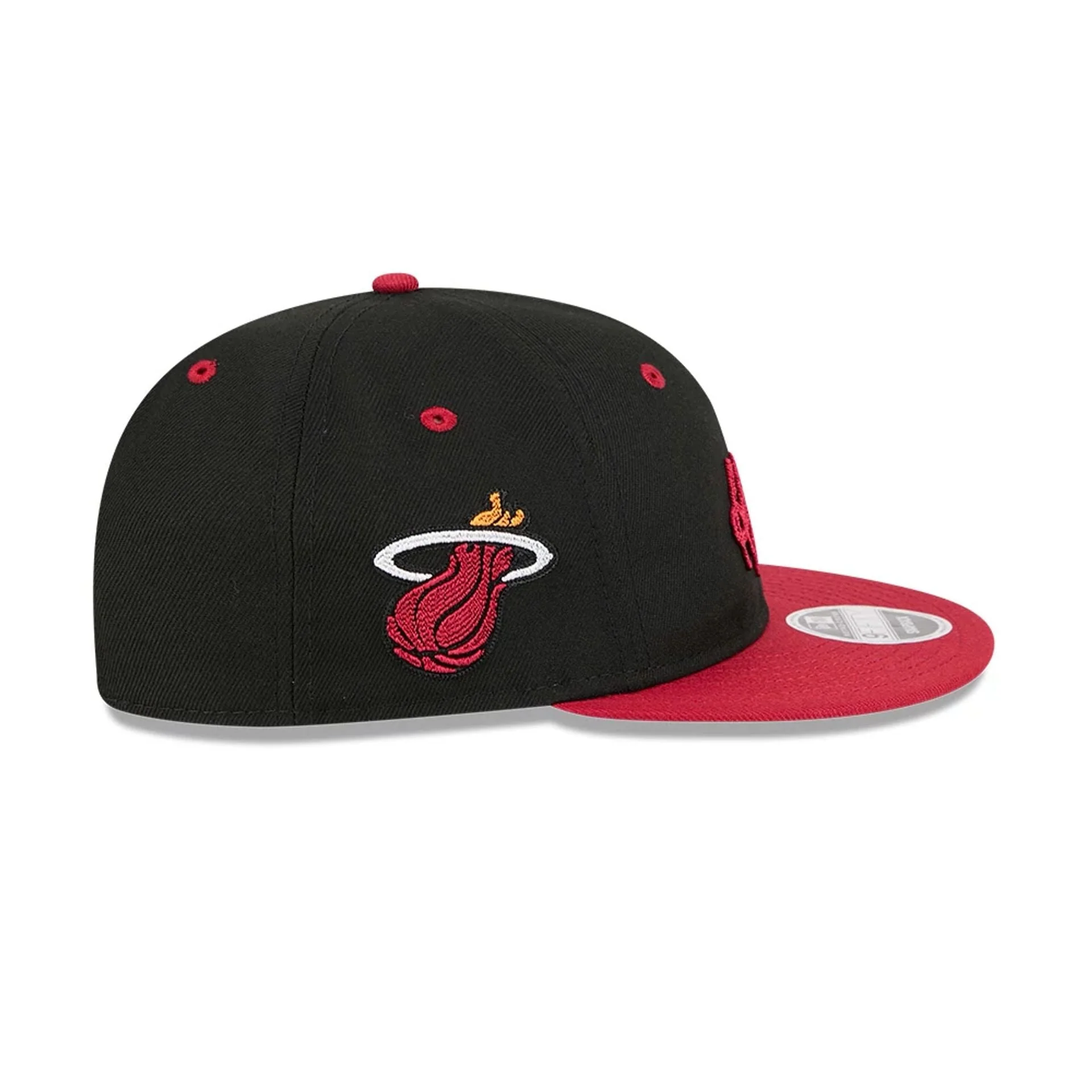 Miami Heat NBA Chainstitch Script Black Retro Crown 9FIFTY Adjustable Cap - Image 5