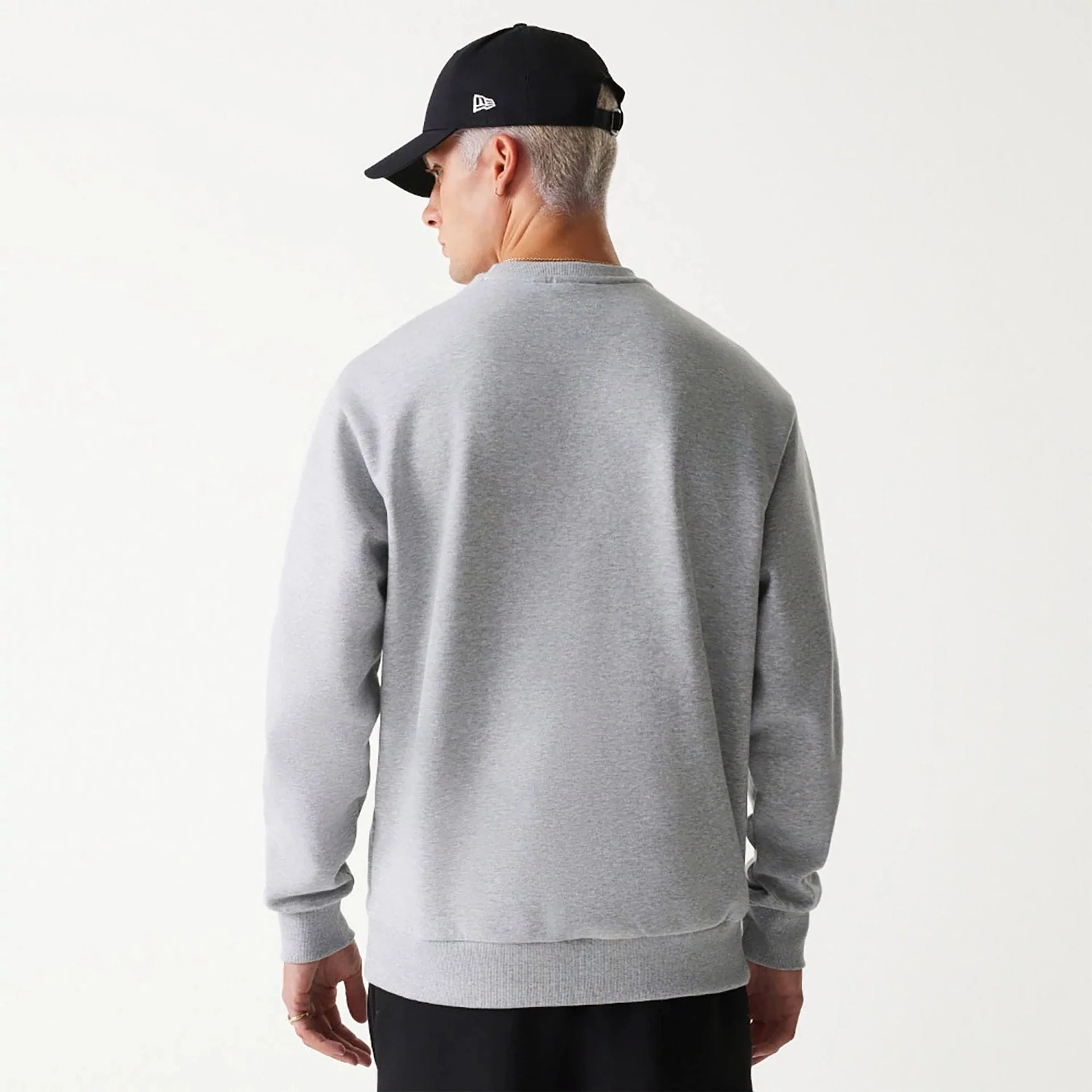 New Era Essential Grey Oversized Crewneck Sweater - Image 2