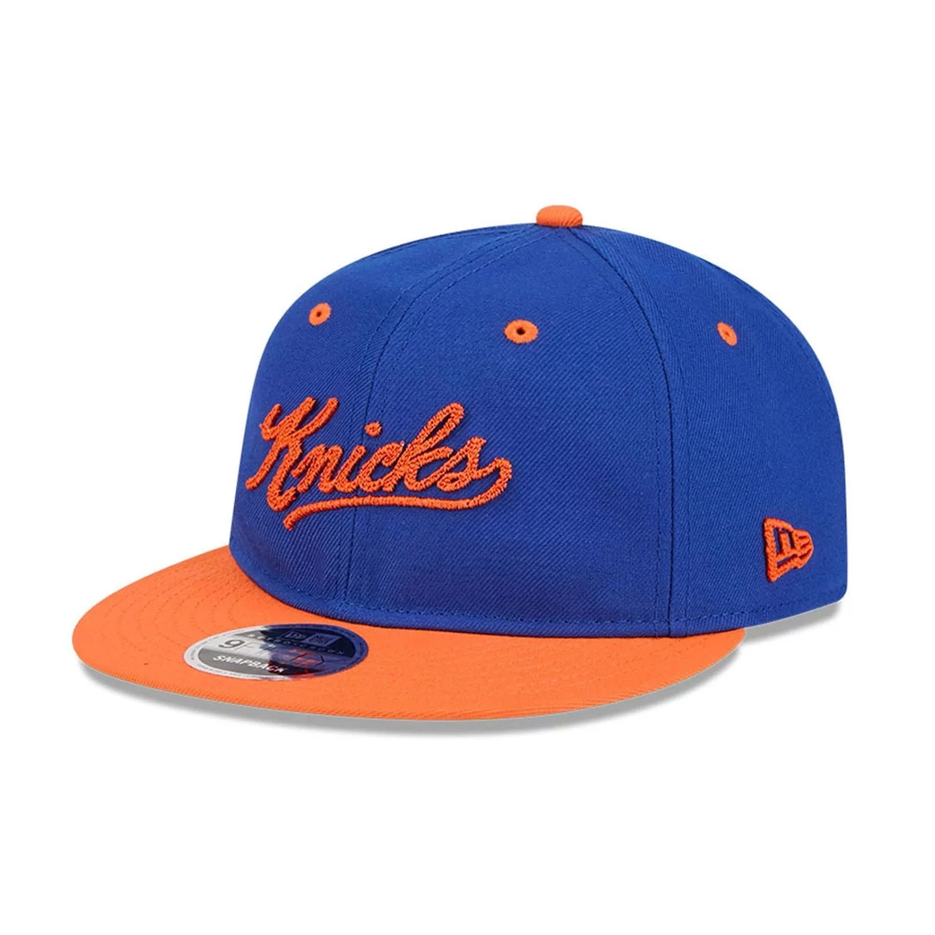 New York Knicks NBA Chainstitch Script Blue Retro Crown 9FIFTY Adjustable Cap - Image 4