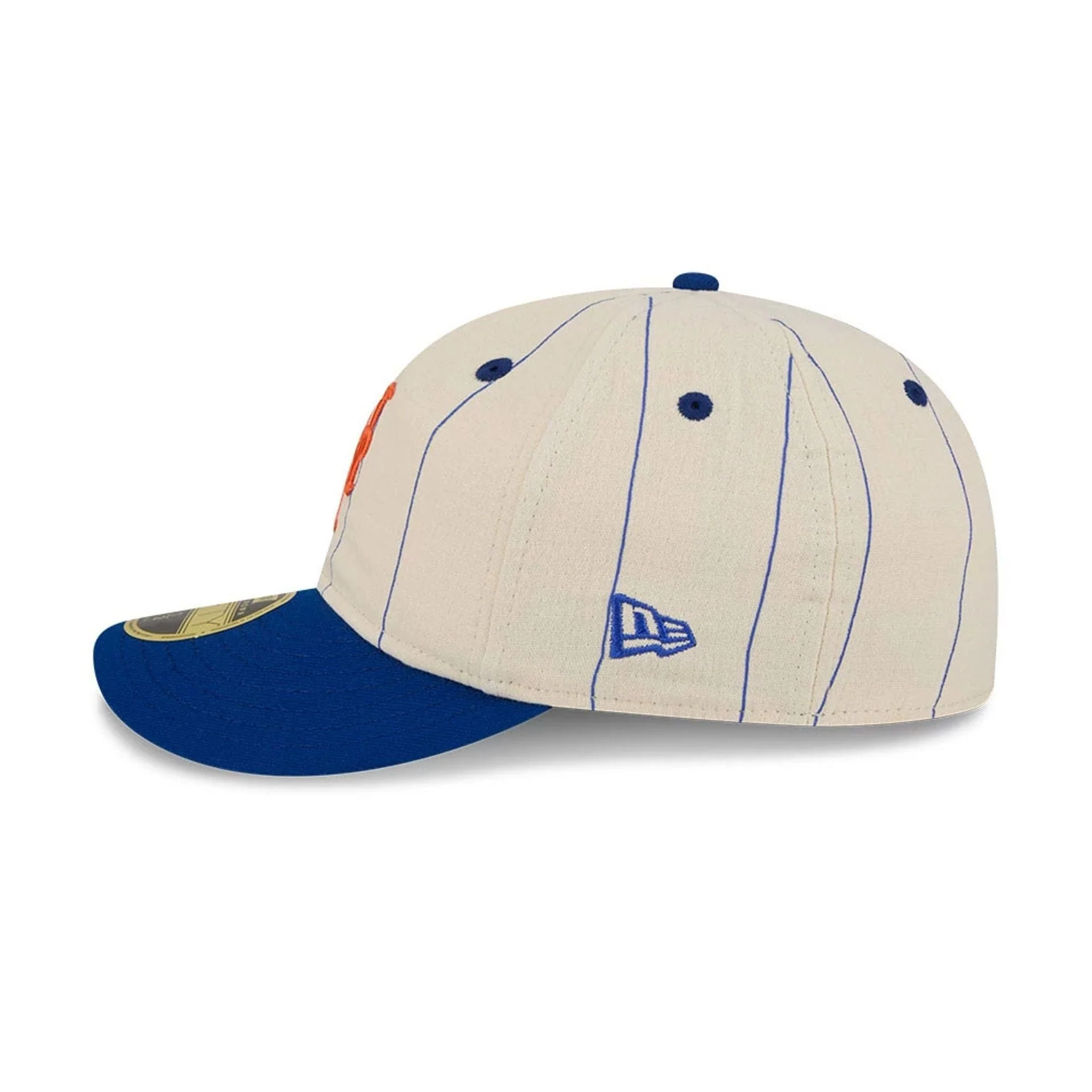 New York Mets MLB Linen Blue Retro Crown 59FIFTY Fitted Cap - Image 5