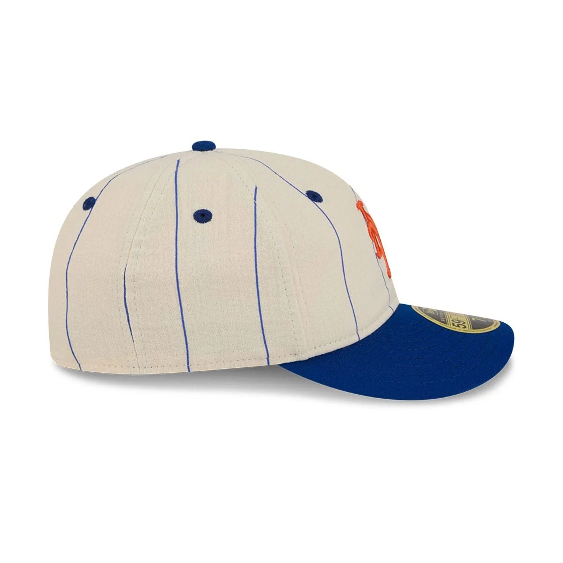 New York Mets MLB Linen Blue Retro Crown 59FIFTY Fitted Cap - Image 6