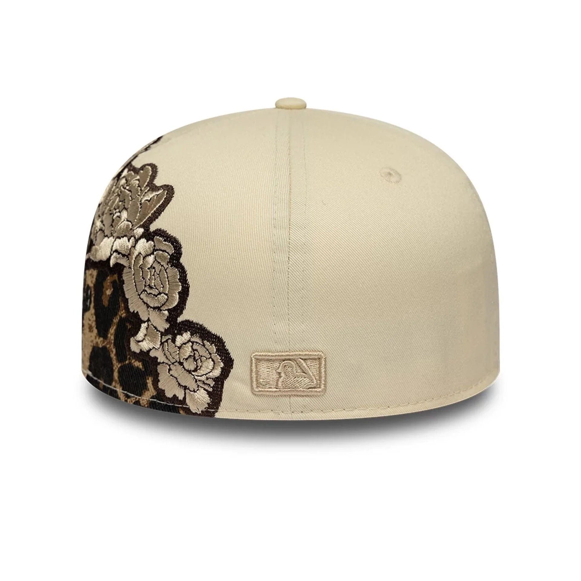 New York Yankees MLB Floral Leopard Light Beige 59FIFTY Fitted Cap - Image 7