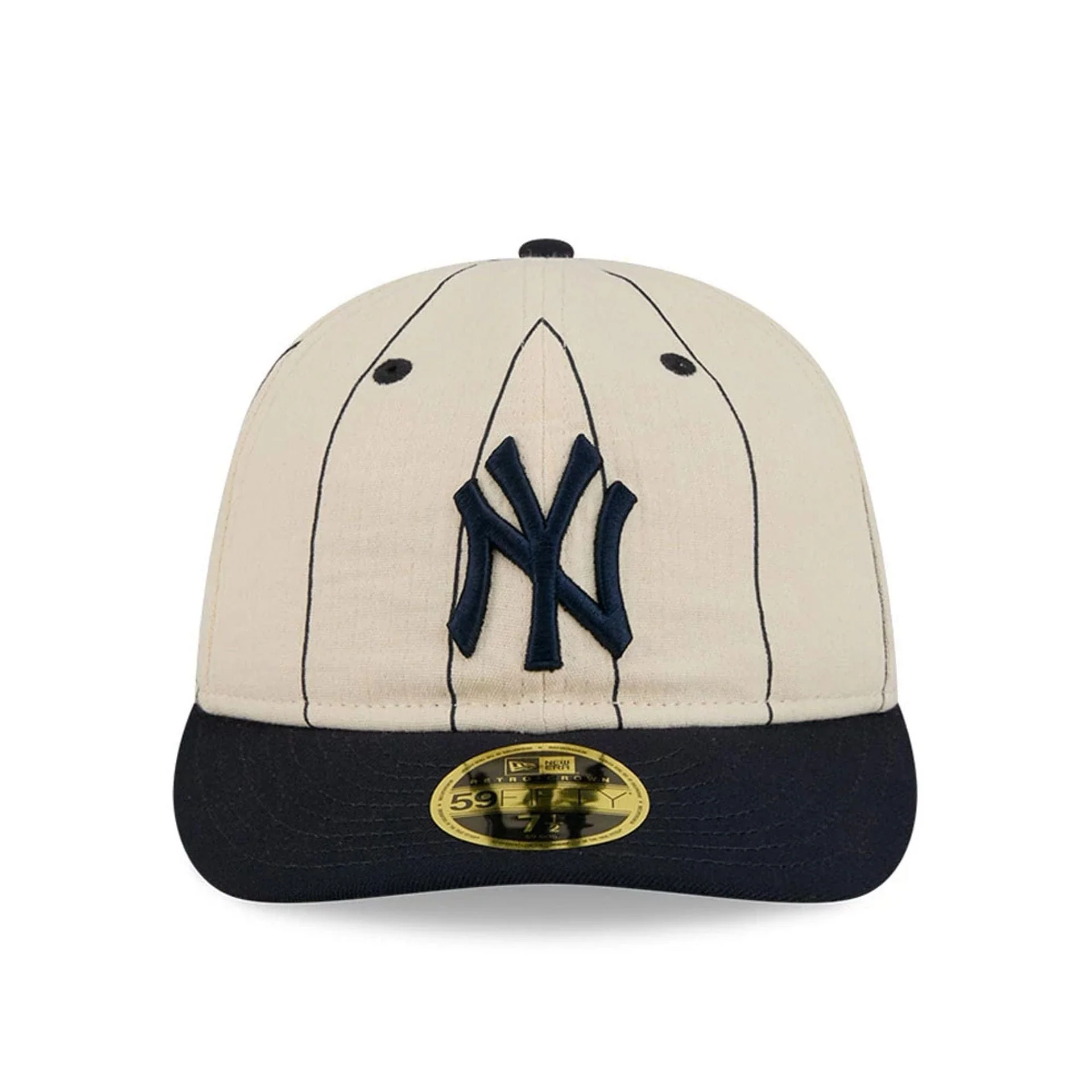 New York Yankees MLB Linen Navy Retro Crown 59FIFTY Fitted Cap - Image 3
