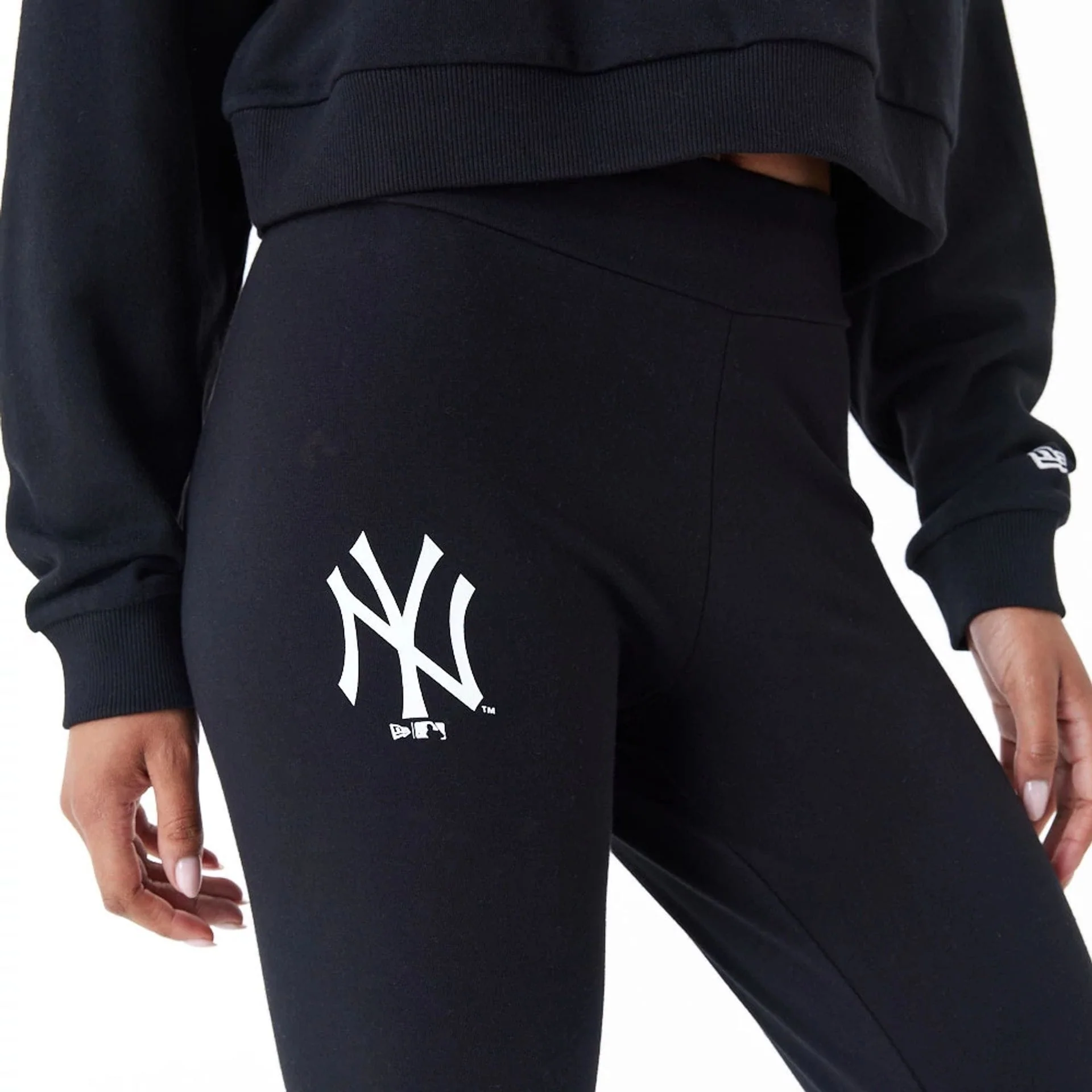 New York Yankees Womens MLB Lifestyle Black Leggings - Image 8