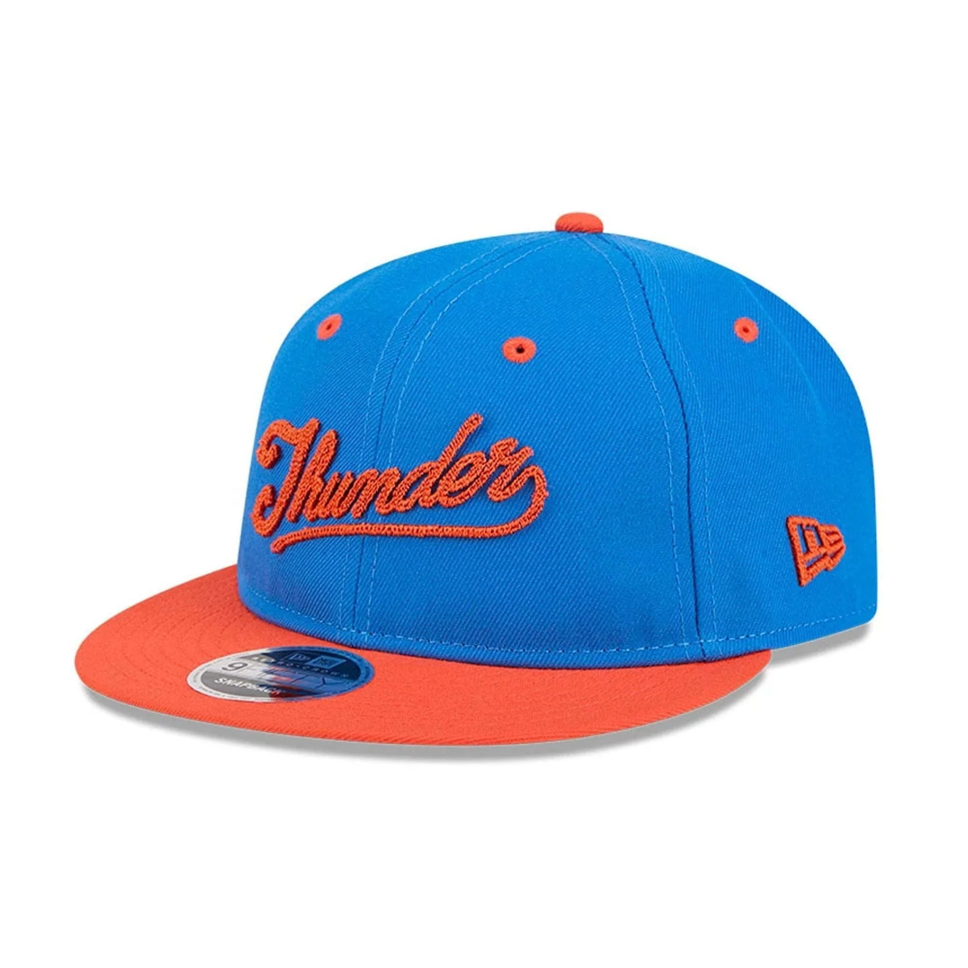 OKC Thunder NBA Chainstitch Script Blue Retro Crown 9FIFTY Adjustable Cap - Image 4